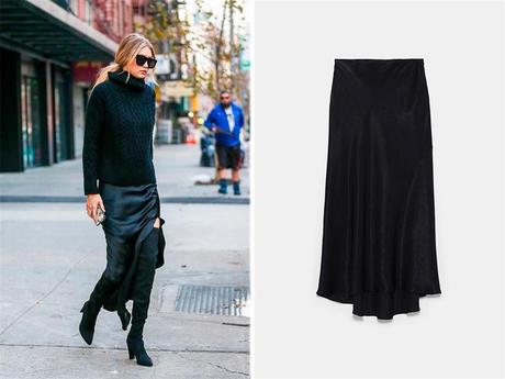 Falda Plisada Larga Zara