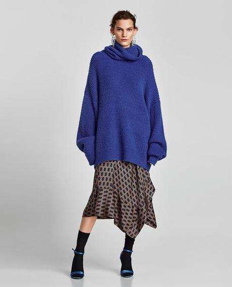 Falda Plisada Larga Zara