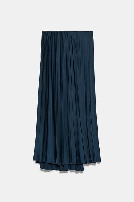 Falda Plisada Larga Zara