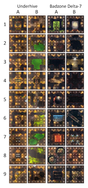 Índice de losetas (Tiles) de Necromunda y El Topo Solitario