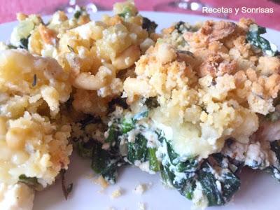 CRUMBLE DE ESPINACAS Y RICOTTA