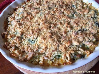 CRUMBLE DE ESPINACAS Y RICOTTA