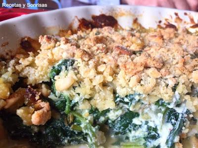 CRUMBLE DE ESPINACAS Y RICOTTA