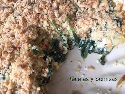 CRUMBLE DE ESPINACAS Y RICOTTA