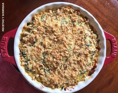 CRUMBLE DE ESPINACAS Y RICOTTA