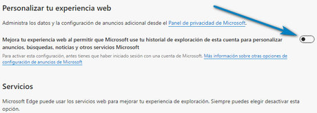Cómo desactivar las sugerencias en Microsoft Edge para mejorar aún más la privacidad