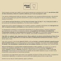 Comunicado oficial Sónar festival 2020