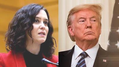 Isabel Díaz Ayuso, al frente de una corte de fanáticos.