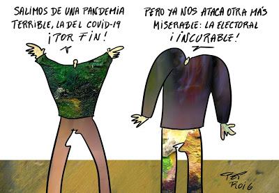 Isabel Díaz Ayuso, al frente de una corte de fanáticos.