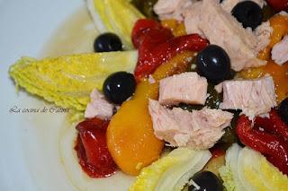 Ensalada a los tres pimientos