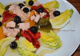 Ensalada a los tres pimientos