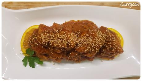 Pollo chipotle en salsa de naranja