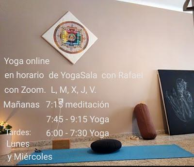 Clases online de Yoga  con el horario de  Rafael Valencia en YogaSala,