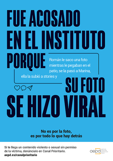 Denuncia el contenido violento, no lo compartas Canal para denunciar contenido sensible