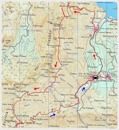 Soto de Agues-Villamoréi-Prieya-Mayá Cogullu-Abiaos