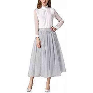 Falda Larga Plisada Para Boda