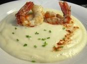 Puré coliflor gambas