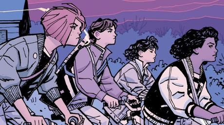 Mac, KJ, Erin y Tiff Paper Girls