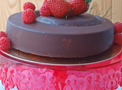 Bizcocho frutos rojos cubierta chocolate