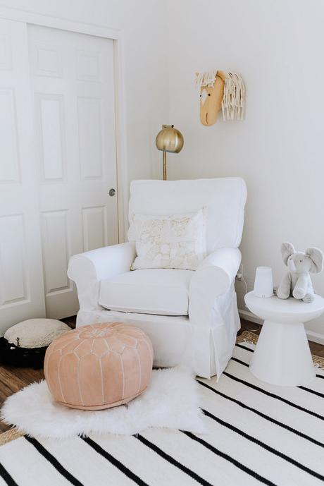 Decorar una habitación pequeña de bebé.