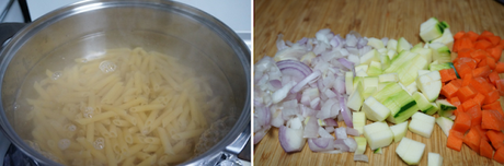 Macarrones con verduras