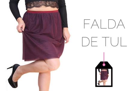 Falda De Nudos De Tul