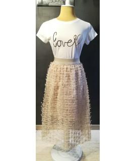 Falda De Nudos De Tul