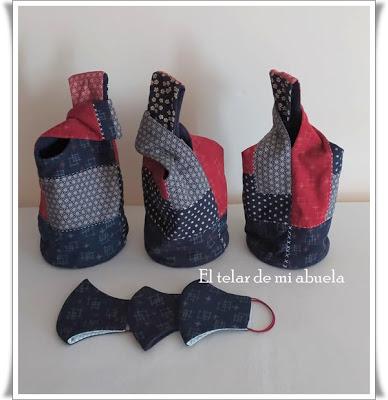 BOLSOS JAPONESES y mascarillas a juego.