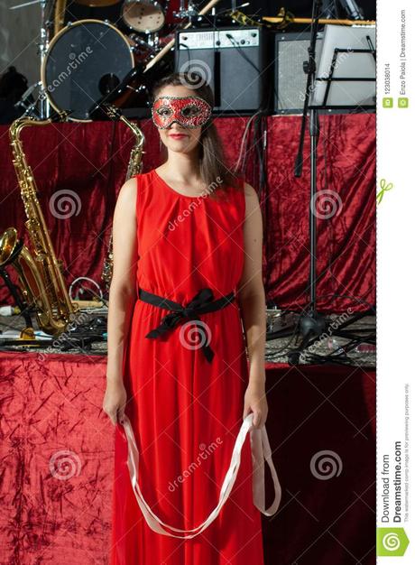 Falda Circular Roja Larga