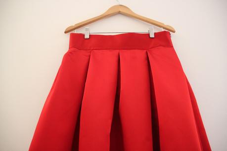 Falda Circular Roja Larga