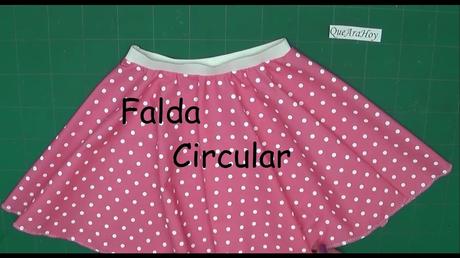 Falda Circular Roja Larga