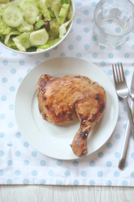 Pollo barbacoa con cerveza en olla de cocción lenta