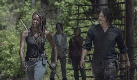 Michonne y Daryl, décima temporada de 'The Walking Dead'
