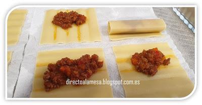 Canelones de carne