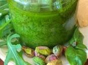 Pesto pistachos albahaca rúcula