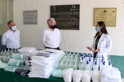 ENTREGAN MÁS DE 2 MIL 100 INSUMOS DONADOS A HOSPITALES DEL SUR DEL EDOMÉX