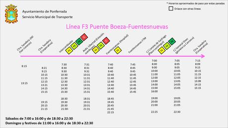 Estos son los nuevos horarios de los autobuses de Ponferrada
