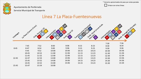 Estos son los nuevos horarios de los autobuses de Ponferrada