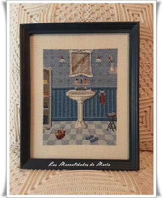 CUADRO A PUNTO DE CRUZ PARA EL BAÑO