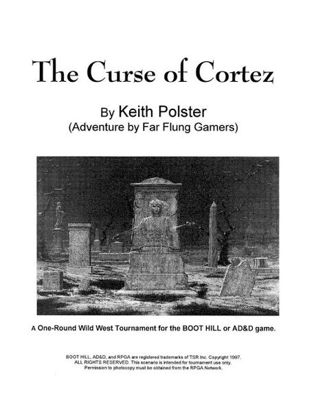 Curse of Cortez, de Keith Polster (Boot Hill/AD&D 2ª ed)