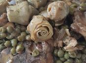 Guiso cordero guisantes alcachofas