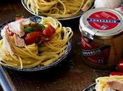 Spaghetti tomates confitados, ventresca