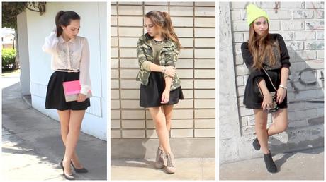 Falda Circular Negra Con Botas