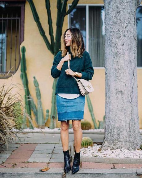 Falda Circular Negra Con Botas