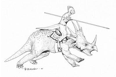 Los guerreros dinosauroides de Wayne Barlowe