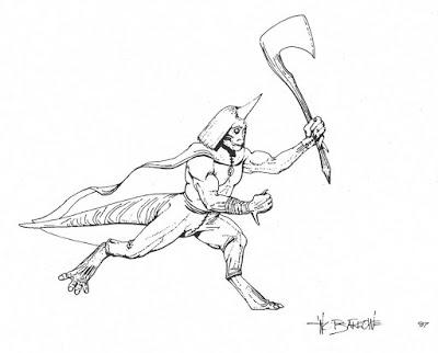 Los guerreros dinosauroides de Wayne Barlowe