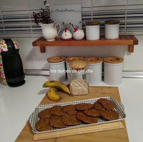 Galletas de avena y plátano