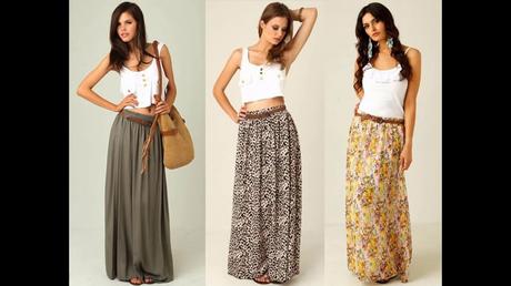 Tubo Outfit Con Falda Larga Pegada