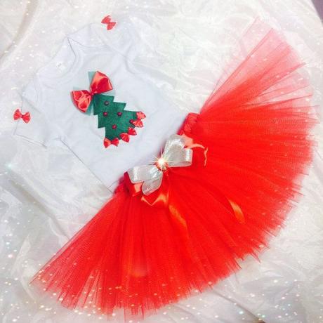 Disfraz Navidad Falda Tul