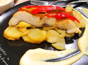 Pescado papillote horno alioli azafrán